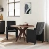Valgomojo Kėdės su Ratukais 2 pcs Juoda 57 x 66 x 94 cm audinys