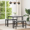 Valgomieji stalai 80 x 80 x 75 cm Apdirbta mediena Pilka Sonoma