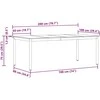Valgomieji stalai 200 x 100 x 75 cm Apdirbta mediena
