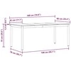 Valgomieji stalai 180 x 90 x 75 cm Apdirbta mediena