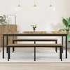 Valgomieji stalai 2 pcs 200 x 100 x 75 cm Apdirbta mediena
