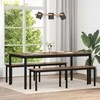 Valgomieji stalai 2 pcs 180 x 90 x 75 cm Apdirbta mediena