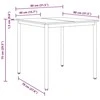 Valgomieji stalai 80 x 80 x 75 cm Apdirbta mediena