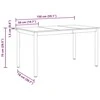 Valgomieji stalai 150 x 90 x 75 cm Apdirbta mediena