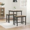 Valgomieji stalai 60 x 60 x 75 cm Apdirbta mediena Kvadrato