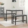 Valgomieji stalai 80 x 80 x 75 cm Apdirbta mediena Pilka Sonoma