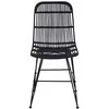 Valgomojo kėdė 2 pcs Juoda 41 x 55 x 85 cm Ratana ir Plienas