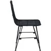 Valgomojo kėdė 2 pcs Juoda 41 x 55 x 85 cm Ratana ir Plienas
