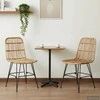 Valgomojo kėdė 2 pcs Natūrali 41 x 55 x 85 cm Ratana ir Plienas
