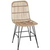 Valgomojo kėdė 2 pcs Natūrali 41 x 55 x 85 cm Ratana ir Plienas