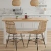 Valgomojo kėdė 2 pcs Natūrali 41 x 55 x 85 cm Ratana ir Plienas