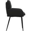 Valgomojo kėdės 2 pcs Aksomas Juoda 59 x 59,5 x 90 cm