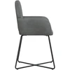 Valgomojo kėdės 2 pcs Aksomas Tamsiai pilka 55 x 50 x 84 cm