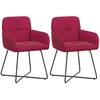 Valgomojo kėdės 2 pcs Aksomas Vyno raudona 59 x 56,5 x 86 cm