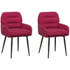 Valgomojo kėdės 2 pcs Aksomas Vyno raudona 59 x 59,5 x 90 cm