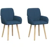 Valgomojo kėdės 2 pcs Audinys Mėlyna 56,5 x 50 x 87,5 cm