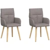 Valgomojo kėdės 2 pcs Audinys Taupe 60 x 56 x 96 cm