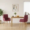 Valgomojo kėdės 2 pcs Audinys Vyno raudona 60 x 56 x 96 cm