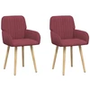 Valgomojo kėdės 2 pcs Audinys Vyno raudona 56,5 x 50 x 87,5 cm
