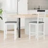 Valgomojo kėdės 2 pcs Balta 40 x 47,5 x 99,5 cm