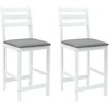 Valgomojo kėdės 2 pcs Balta 40 x 47,5 x 99,5 cm