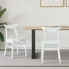 Valgomojo kėdės 2 pcs Balta 42 x 47.5 x 81 cm