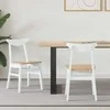 Valgomojo kėdės 2 pcs Balta 42 x 47.5 x 81 cm