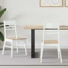 Valgomojo kėdės 2 pcs Balta 43 x 54 x 89 cm Kietas gumos medis