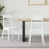 Valgomojo kėdės 2 pcs Balta 43 x 54 x 89 cm Kietas gumos medis