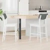 Valgomojo kėdės 2 pcs Balta 48 x 49 x 95 cm Kietas gumos medis