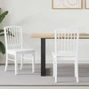Valgomojo kėdės 2 pcs Balta 50 x 52,5 x 91 cm