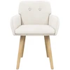 Valgomojo kėdės 2 pcs Bouclé Kreminė 59 x 57 x 85 cm