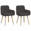 Valgomojo kėdės 2 pcs Bouclé Tamsiai pilka 59 x 56 x 86 cm