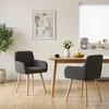 Valgomojo kėdės 2 pcs Bouclé Tamsiai pilka 59 x 56 x 86 cm