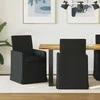 Valgomojo kėdės 2 pcs Juoda 57 x 67 x 95 cm audinys
