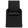 Valgomojo kėdės 2 pcs Juoda 57 x 67 x 98 cm audinys