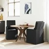 Valgomojo kėdės 2 pcs Juoda 57 x 67 x 98 cm audinys