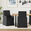 Valgomojo kėdės 2 pcs Juoda 57 x 67 x 98 cm audinys