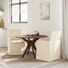 Valgomojo kėdės 2 pcs Kreminė 57 x 67 x 95 cm audinys