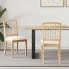 Valgomojo kėdės 2 pcs Natūrali 50 x 52,5 x 91 cm