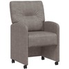 Valgomojo Kėdės su Ratukais 2 pcs Pilka 57 x 67 x 95 cm