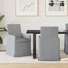 Valgomojo kėdės 2 pcs Šviesiai pilka 57 x 67 x 95 cm audinys