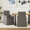 Valgomojo kėdės 2 pcs Šviesiai pilka 57 x 67 x 95 cm Linas