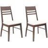 Valgomojo kėdės 2 pcs Šviesiai rudas 43 x 54 x 89 cm