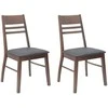 Valgomojo kėdės 2 pcs Šviesiai rudas 43 x 54 x 89 cm
