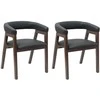 Valgomojo kėdės 2 pcs Šviesiai rudas 54 x 57 x 73 cm