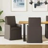 Valgomojo kėdės 2 pcs Tamsiai pilka 57 x 67 x 98 cm Linas