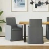 Valgomojo kėdės 2 pcs Tamsiai pilka 57 x 67 x 95 cm audinys