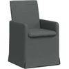 Valgomojo kėdės 2 pcs Tamsiai pilka 57 x 67 x 95 cm audinys