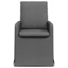 Valgomojo kėdės 2 pcs Tamsiai pilka 57 x 67 x 98 cm audinys